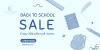 Back to School Sale Twitter Post Design