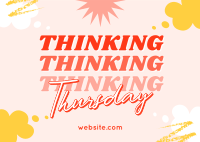 Quirky Thinking Thursday Postcard Design