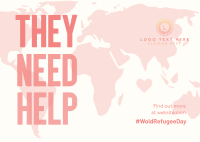 They Need Help Postcard