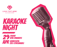 Karaoke Night Mic Facebook Post