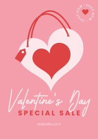 Valentine Heart Bag Poster