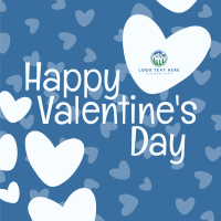 Valentine Confetti Hearts Instagram Post