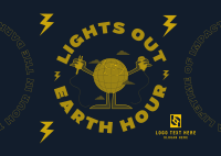 Earth Hour Lights Out Postcard