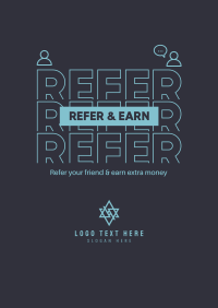 Refer A Friend & Earn Poster