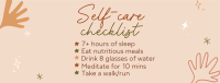 Self care checklist Facebook Cover