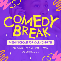Comedy Break Podcast Instagram Post Design