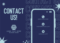 Contact Our Business Postcard Design