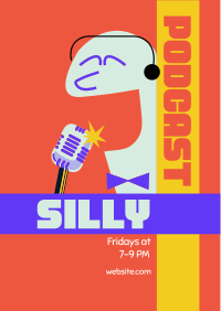 Silly Comedy Podcast Flyer