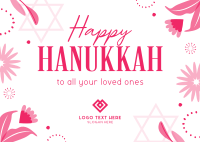 Elegant Hanukkah Night Postcard