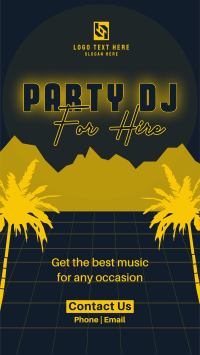 Synthwave DJ Party Service Facebook Story