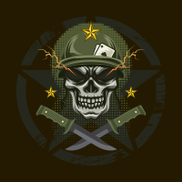 Military Skull Face Twitch Profile Picture Design