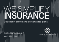 Abstract Simple Insurance Postcard Image Preview