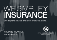 Abstract Simple Insurance Postcard Image Preview