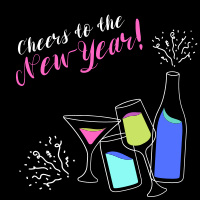 Cheers to New Year! Instagram Post