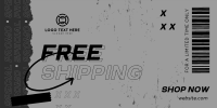 Grungy Street Shipping Twitter Post Design