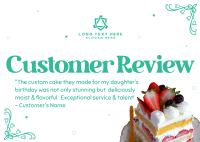 Birthday Cake Review Postcard