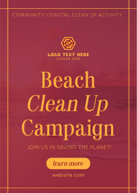 Beach Clean Up Drive Poster