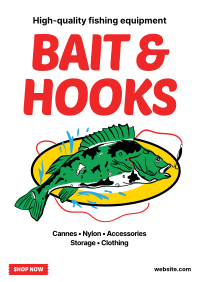 Bait & Hooks Fishing Flyer