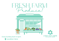 Fresh Farm Produce Postcard