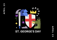 Happy St. George's Day  Postcard