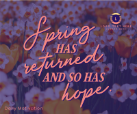 Spring Hope Quote Facebook Post