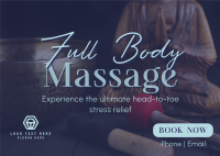 Full Body Massage Postcard