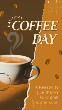 Rustic Coffee Greeting Facebook Story Design