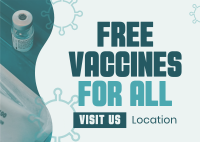 Free Vaccination For All Postcard