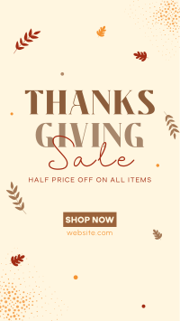 Thanksgiving Sale Facebook Story