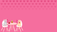 Pet Cafe Valentine Zoom Background