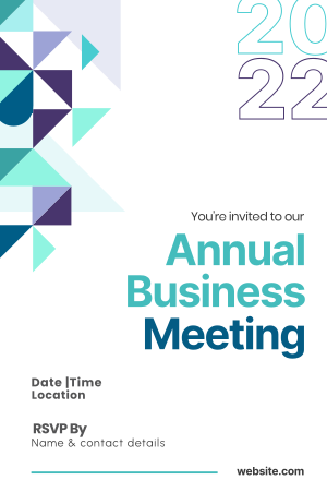 Annual Business Meeting Invitation Image Preview