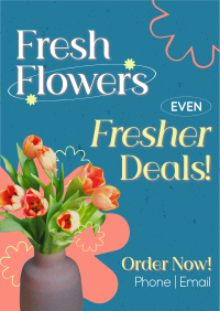 Fresh Flowers Sale Flyer