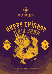 Chinese Dragon Year Flyer