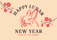 Ink Lunar Rabbit Postcard