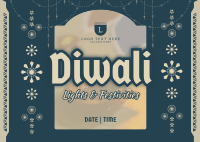 Diwali Festival Postcard Design