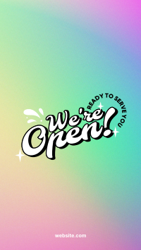 We're Open Funky Facebook Story