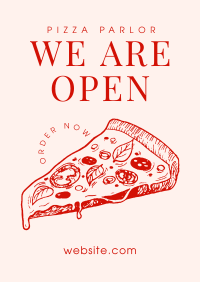 Pizza Parlor Open Poster