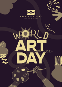 Quirky World Art Day Poster