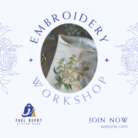 Embroidery Workshop Instagram Post Image Preview