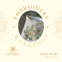 Embroidery Workshop Instagram Post Image Preview