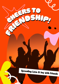 Abstract Friendship Greeting Poster