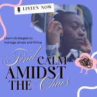 Find Calm Podcast Linkedin Post Design