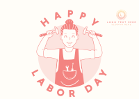 Labor Day Greeting Postcard