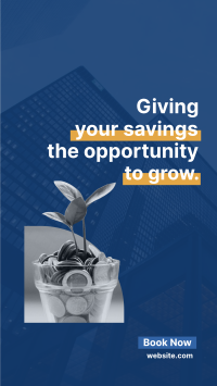 Grow Your Savings Facebook Story Design