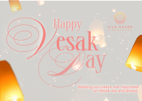 Lantern Vesak Day Postcard