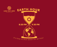 Earth Hour Glass Facebook Post