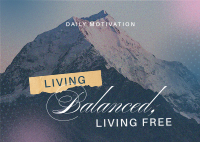 Living Balanced & Free Postcard Image Preview