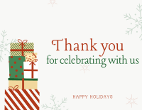 Seasons Greetings Thank You Card