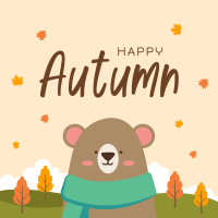 Bear in Autumn Instagram Post