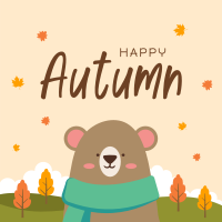 Bear in Autumn Instagram Post Image Preview